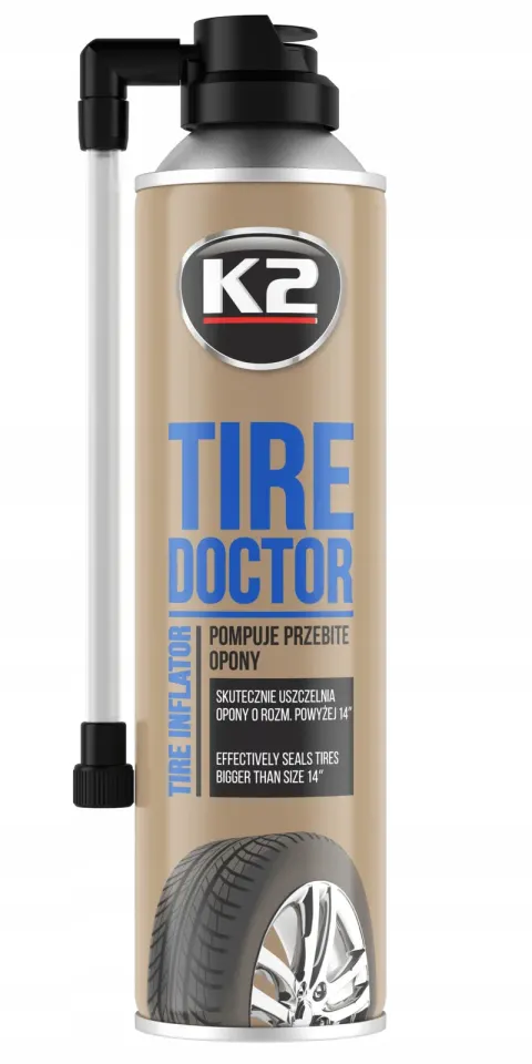 K2 TIRE DOKTOR Uszczelniacz Do Opon Aut Koło Zapasowe W Sprayu 500ml B311