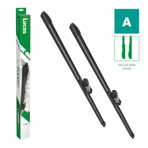 Wycieraczki Samochodowe LUCAS Airflex | Zestaw 22" + 26" | Adapter A