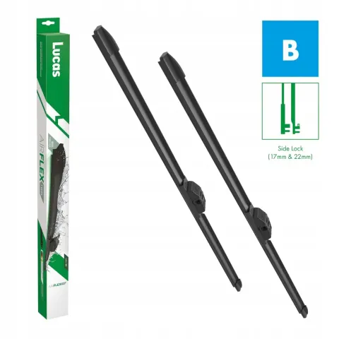 Wycieraczki Samochodowe LUCAS Airflex | Zestaw 19" + 21" | Adapter B
