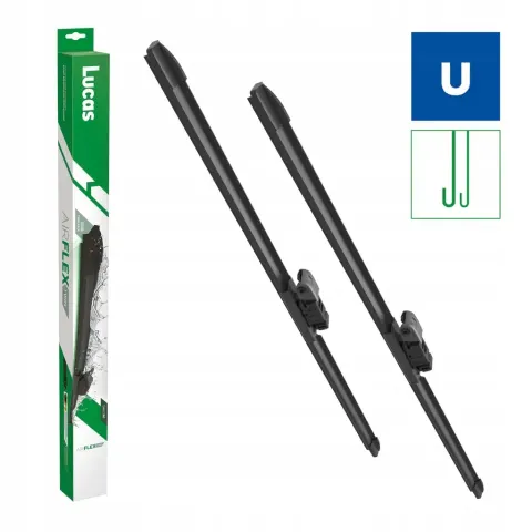 Wycieraczki Samochodowe LUCAS Airflex | Zestaw 16" + 24" | Adapter U