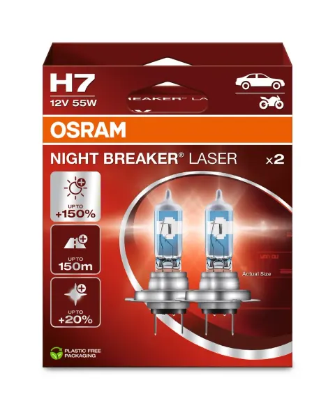 Żarówki Osram Night Breaker Laser +150% H7 55 W 2 szt.