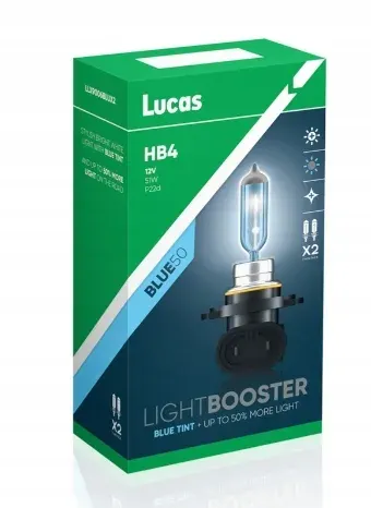Żarówki LUCAS Light Booster Blue +50% HB4 12V 51W