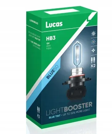 Żarówki LUCAS Light Booster Blue +50% HB3 12V 60W