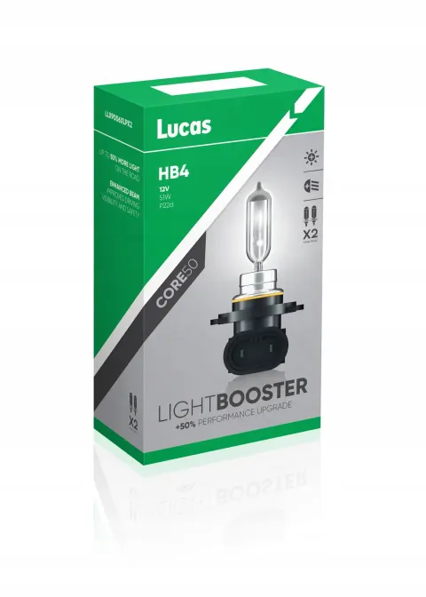 Żarówki LUCAS Light Booster Core +50% HB4 12V 51W
