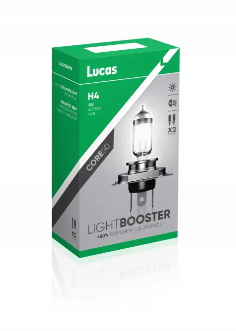 Żarówki LUCAS Light Booster +50% H4 12V 60/55W