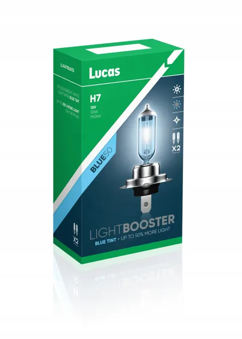 Żarówki LUCAS Light Booster Blue +50% H7 12V 55W