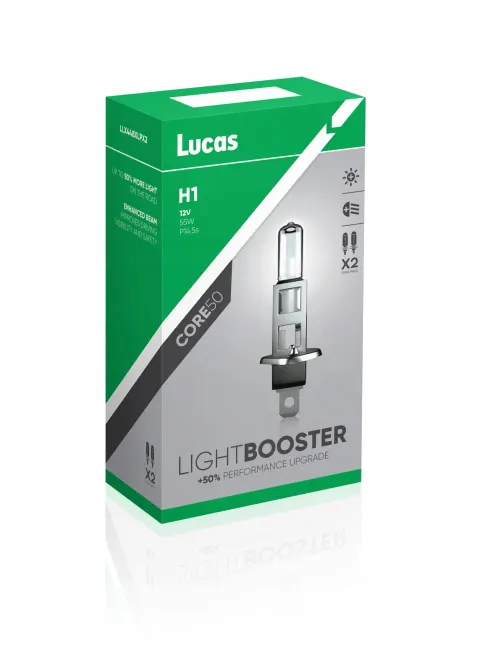 Żarówki LUCAS Light Booster Core +50% H1 12V 55W