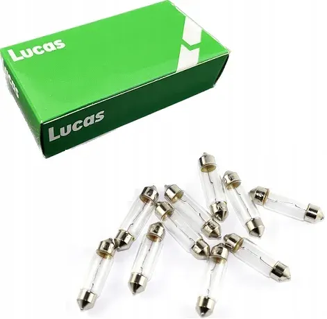 LUCAS Żarówka C15W 12V 10W SV8.5 15x42 Rurka 10szt