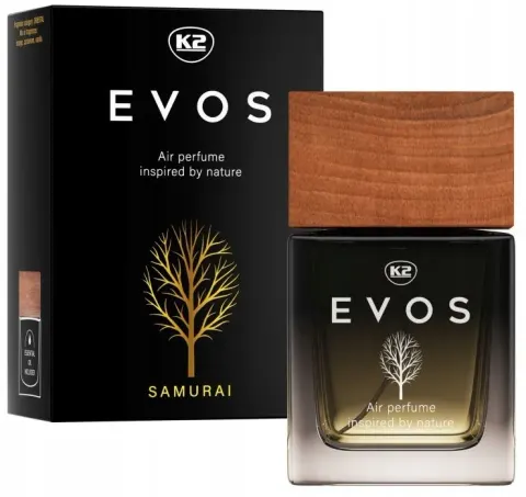 K2 EVOS SAMURAI PERFUMY do samochodu 50ml Rodzina zapachu: ORIENTALNA