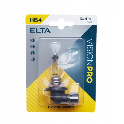 Żarówka ELTA Vision Pro HB4 12V 51W P22d
