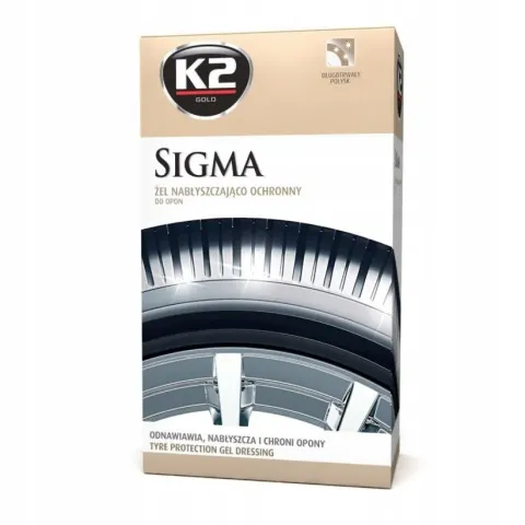 K2 Sigma Żel do Nabłyszczania Opon Gumy 0,5L gąbka