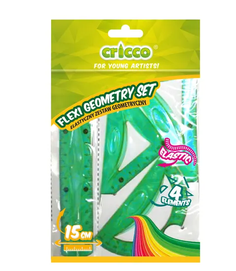 Zestaw geometryczny Cricco flexi z linijką 15 cm