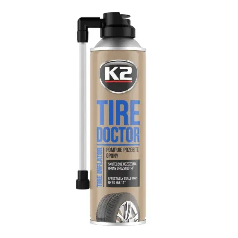 K2 TIRE DOKTOR Uszczelniacz Do Opon Aut Koło Zapasowe W Sprayu 400ml B310