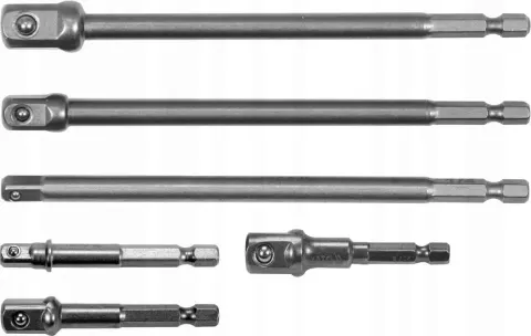 Adaptery HEX do nasadek 5cm i 15cm - zestaw 6 szt. - YATO YT-04629