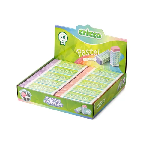 Gumka do ścierania Cricco, pvc-free, pastel
