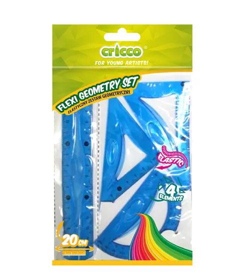 Zestaw geometryczny Cricco flexi z linijką 20 cm