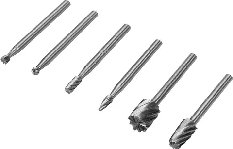 Frezy HSS do mini szlifierek 6szt. 3,2mm do stali STHOR 25405