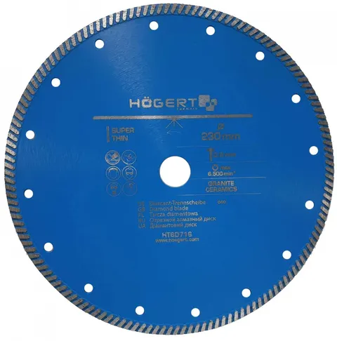 Tarcza diamentowa SUPER THIN 230 mm HOGERT HT6D716