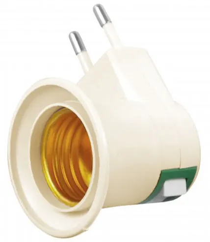Lampka do gniazdka, adapter na żarówkę E27 LXETS155