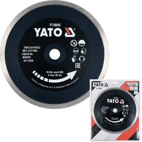 Tarcza diamentowa do ceramiki gresu szkła 230mm YATO YT-59955