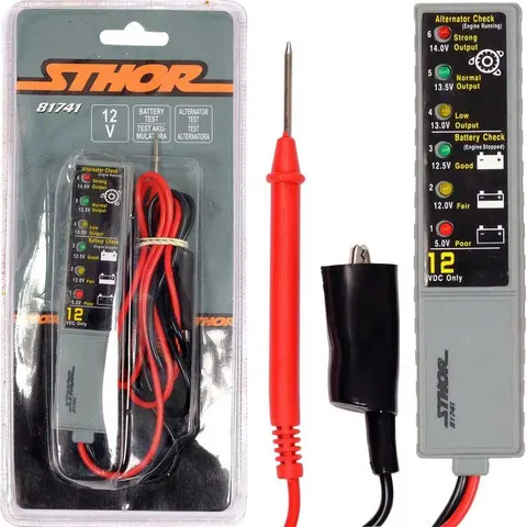 Tester akumulatora i alternatora STHOR 81741