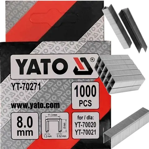 Zszywki 8mm /1,2x11,3/ 1000szt YATO YT-70271