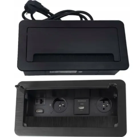 Gniazdo meblowe wpuszczane w blat 2x USB HDMI RJ45
