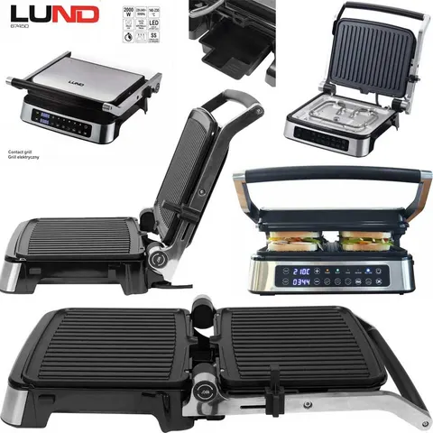 Grill elektryczny 2000w, panel led LUND 67450