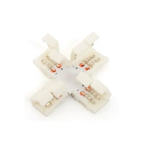 Złączka poczwórna krzyżowa X do taśma LED 8mm