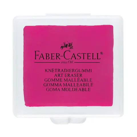 Gumka chlebowa w kasecie Faber-Castell - Fluo różowa