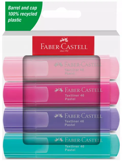 Zakreślacz pastelowy 4 kolory FABER CASTELL