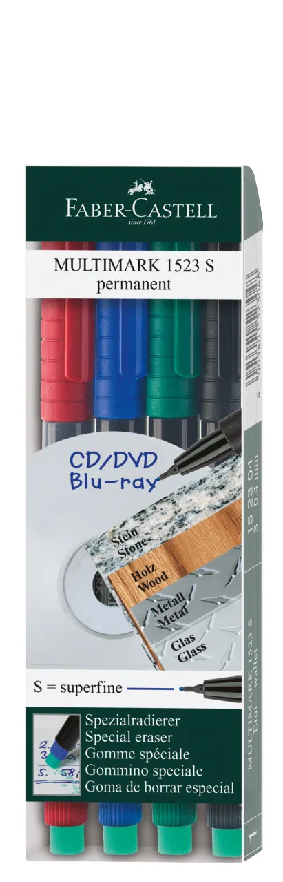 Multimark OHP permanentny s 4 kol. w etui Faber-Castell