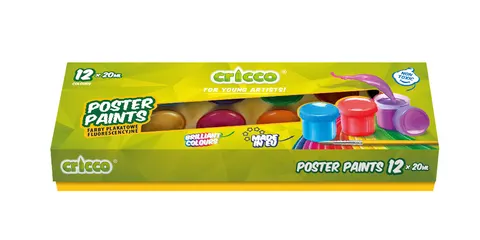 Farby plakatowe Cricco 20 ml 12-KOL.
