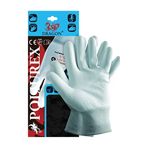 Rękawice ochronne z nylonu DRAGON POLIUREX 7