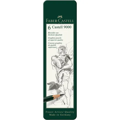Ołówek castell 9000 6 szt. Faber-Castell