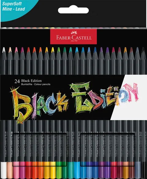 Kredki trójkątne black edition 24 kol. Faber-Castell