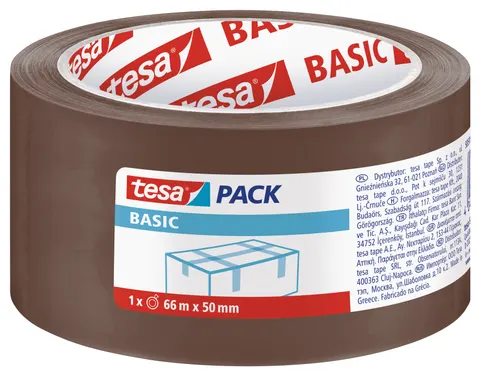 Taśma pakowa tesapack basic 66M x 50 mm brązowa