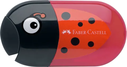 Temperówka podwójna z gumką biedronka Faber-Castell