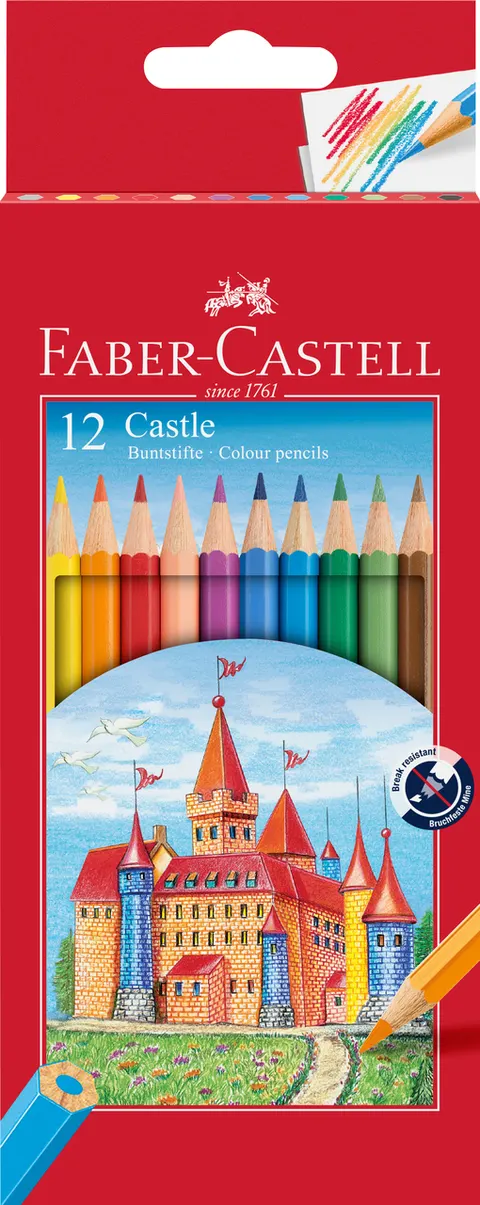 Kredki zamek 12 kol. opakowanie karton Faber-Castell