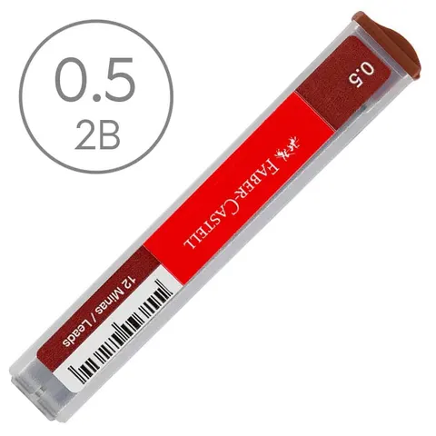 Wkłady do ołówka automatycznego Faber Castell - 0.5 mm, 2B