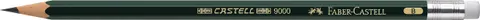 Ołówek castell 9000/B z gumką Faber-Castell