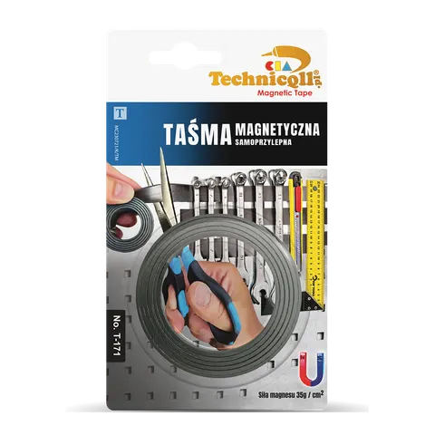 Taśma magnetyczna samoprzylepna 1m x 20mm Technicqll