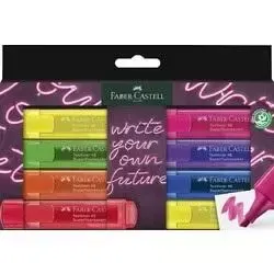 Zakreślacz 1546 8 kol. super neon opakowanie karton Faber-Castell
