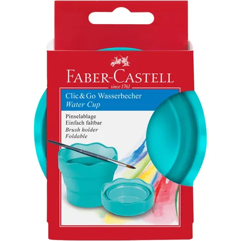 Pojemnik na wodę clic&go turkusowy Faber-Castell