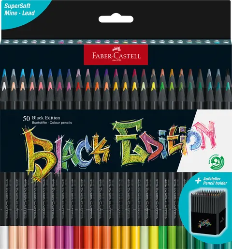 Kredki trójkątne black edition 50 kol. Faber-Castell