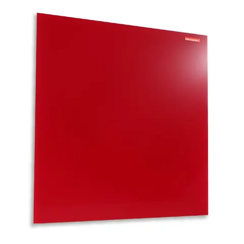 Tablica szklana magnetyczna 450X450 mm memoboards czerwona