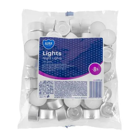 BISPOL Podgrzewacze maxi BEZBARWNE NIGHT, 50 szt