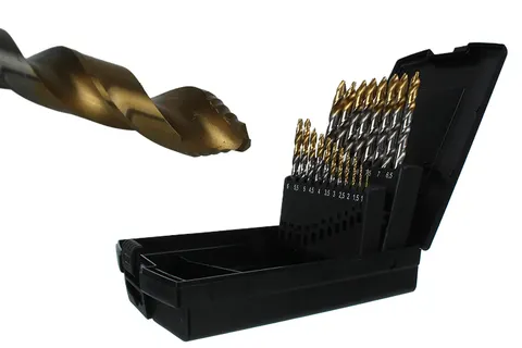 Zestaw wierteł do metalu HSS-G EXACT TORNADO TiN-TiP 1-10 mm - 19 szt.