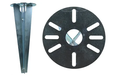 Podstawa wbijana do lamp uniwersalna okrągła Ø150 mm, długość 300 mm, ocynk