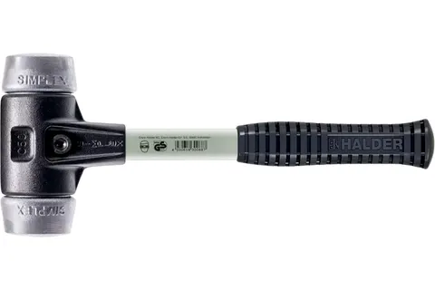 Młotek HALDER SIMPLEX z wymiennymi końcówkami Ø30 mm, 300 mm - 2x aluminium